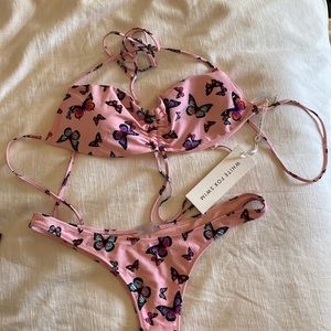 White Fox butterfly bikini